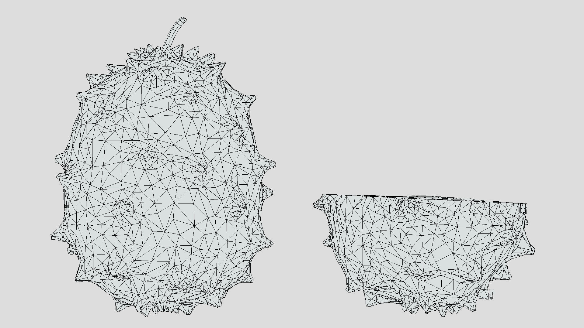 Fruit Horned Melon 02 Low Poly 3D model_9
