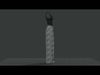 Denim Corset and Wide Leg Pleated Trousers 3D model_1