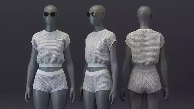 Crochet Top and Shorts Set