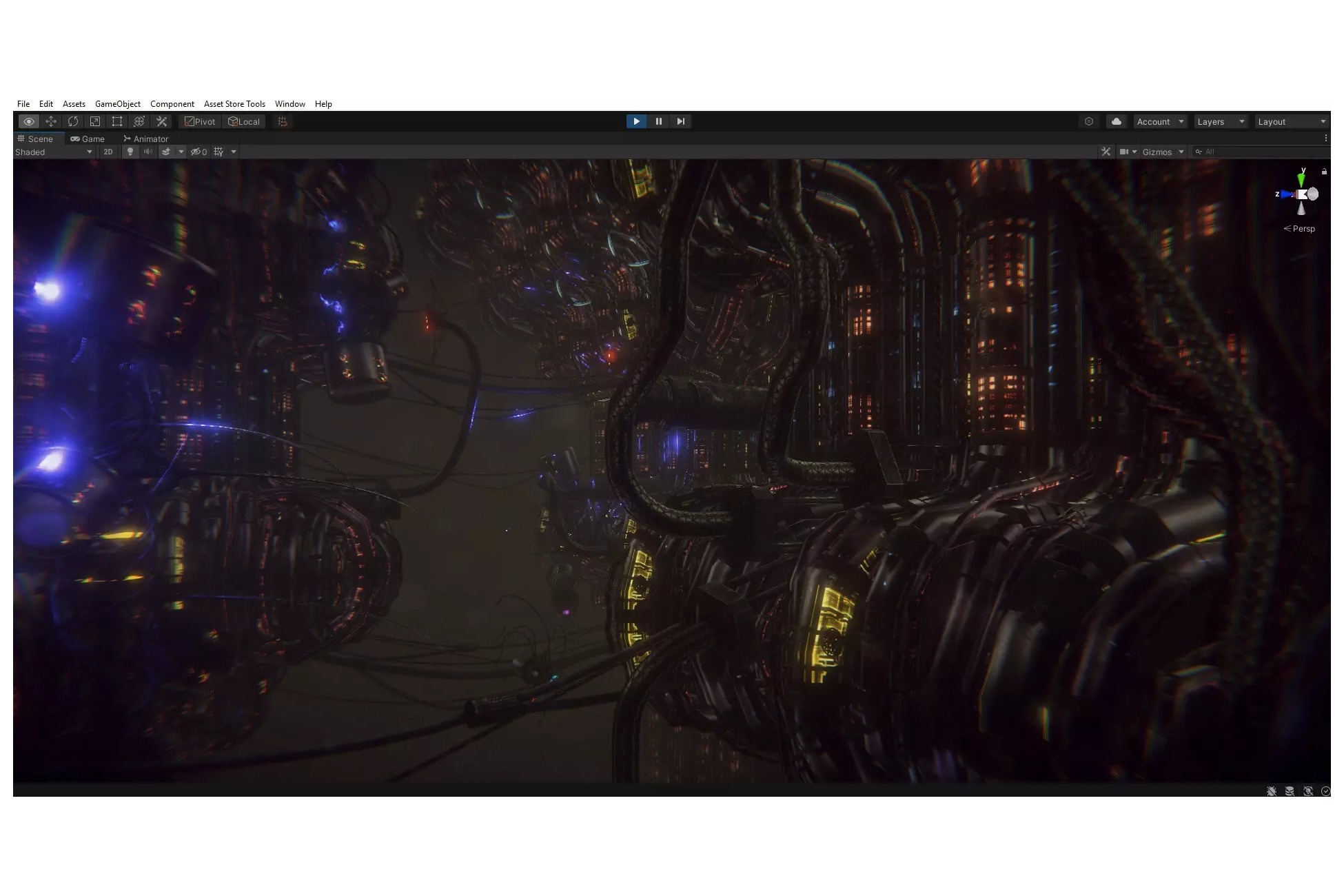 cyberpunk - Glass City BIP Low-poly 3D model_5