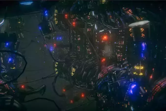 cyberpunk - Glass City BIP Low-poly 3D model
