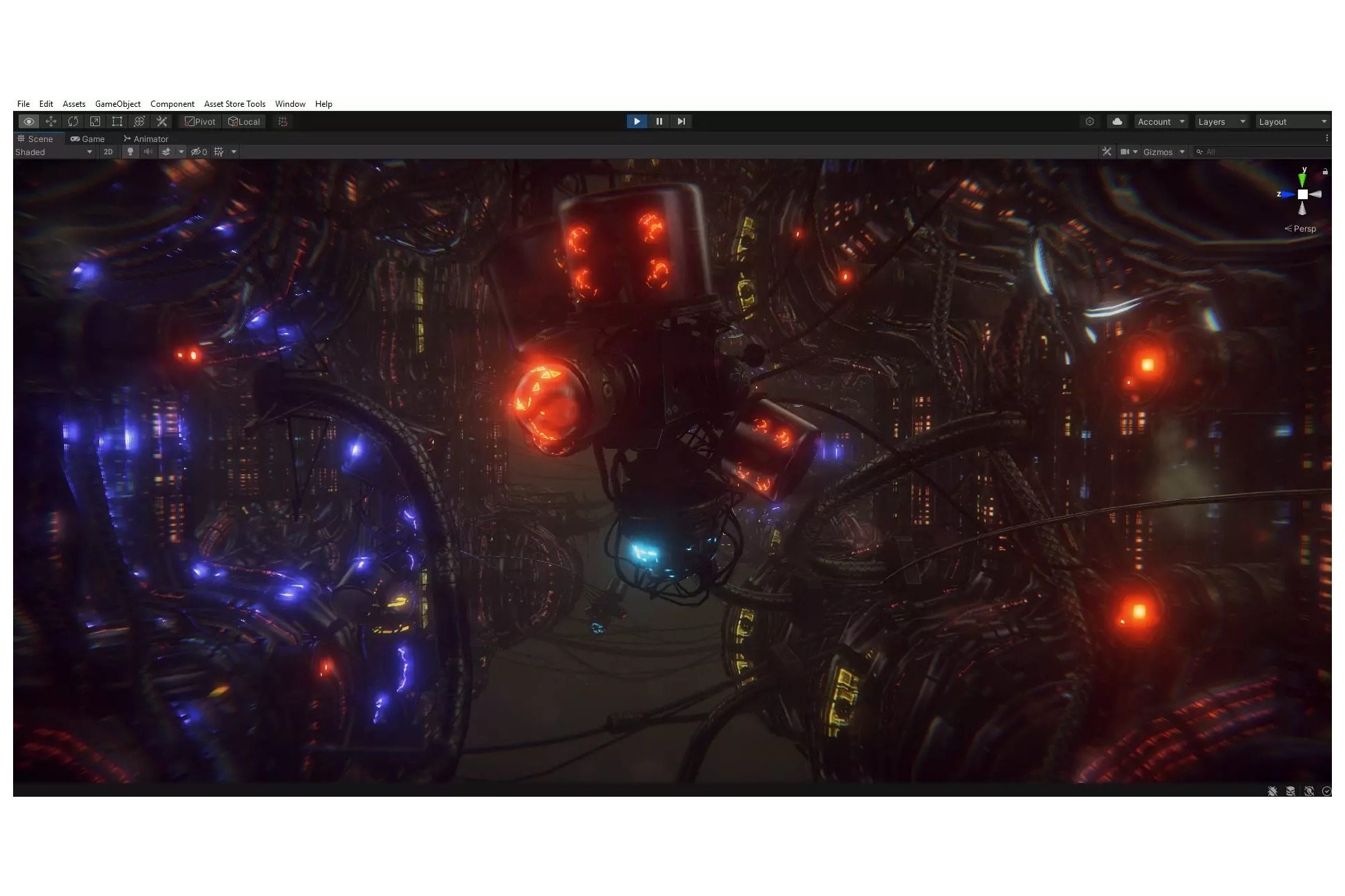 cyberpunk - Glass City BIP Low-poly 3D model_7