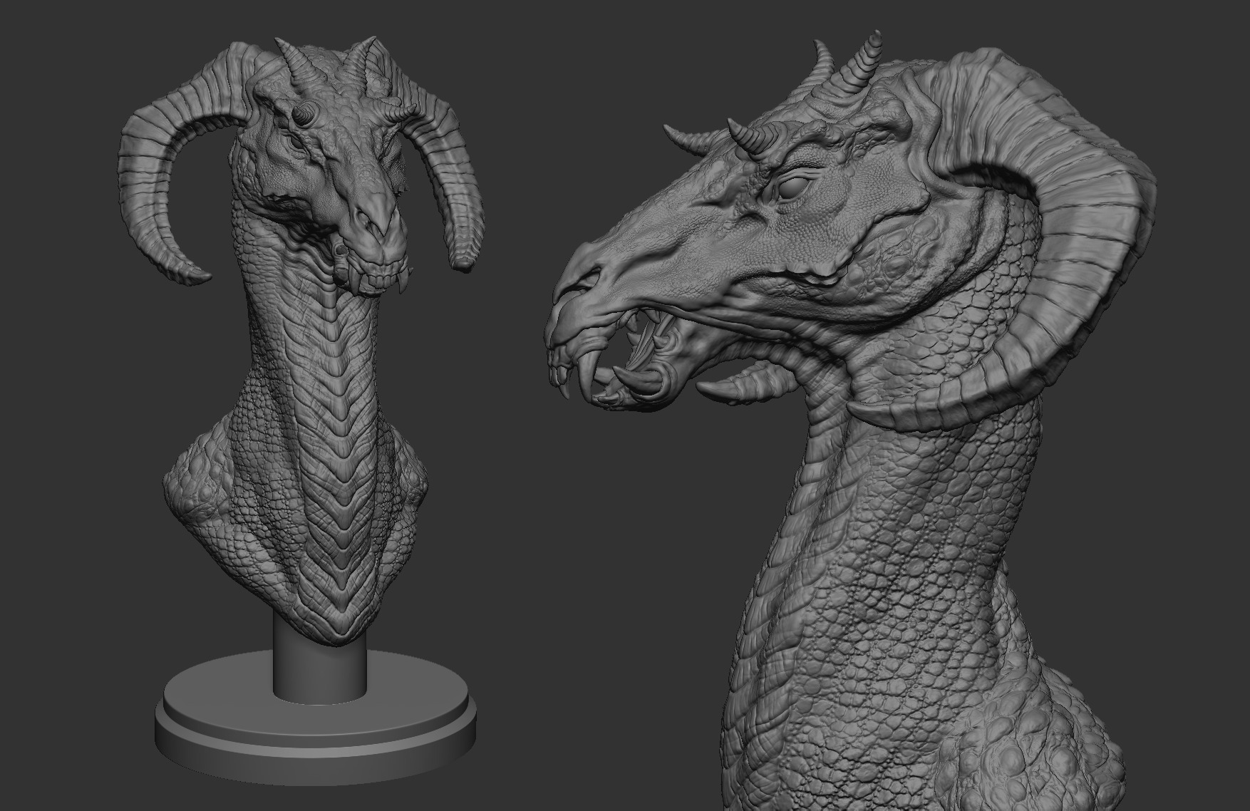 HORSE HEAD DRAGON 3D print model_11