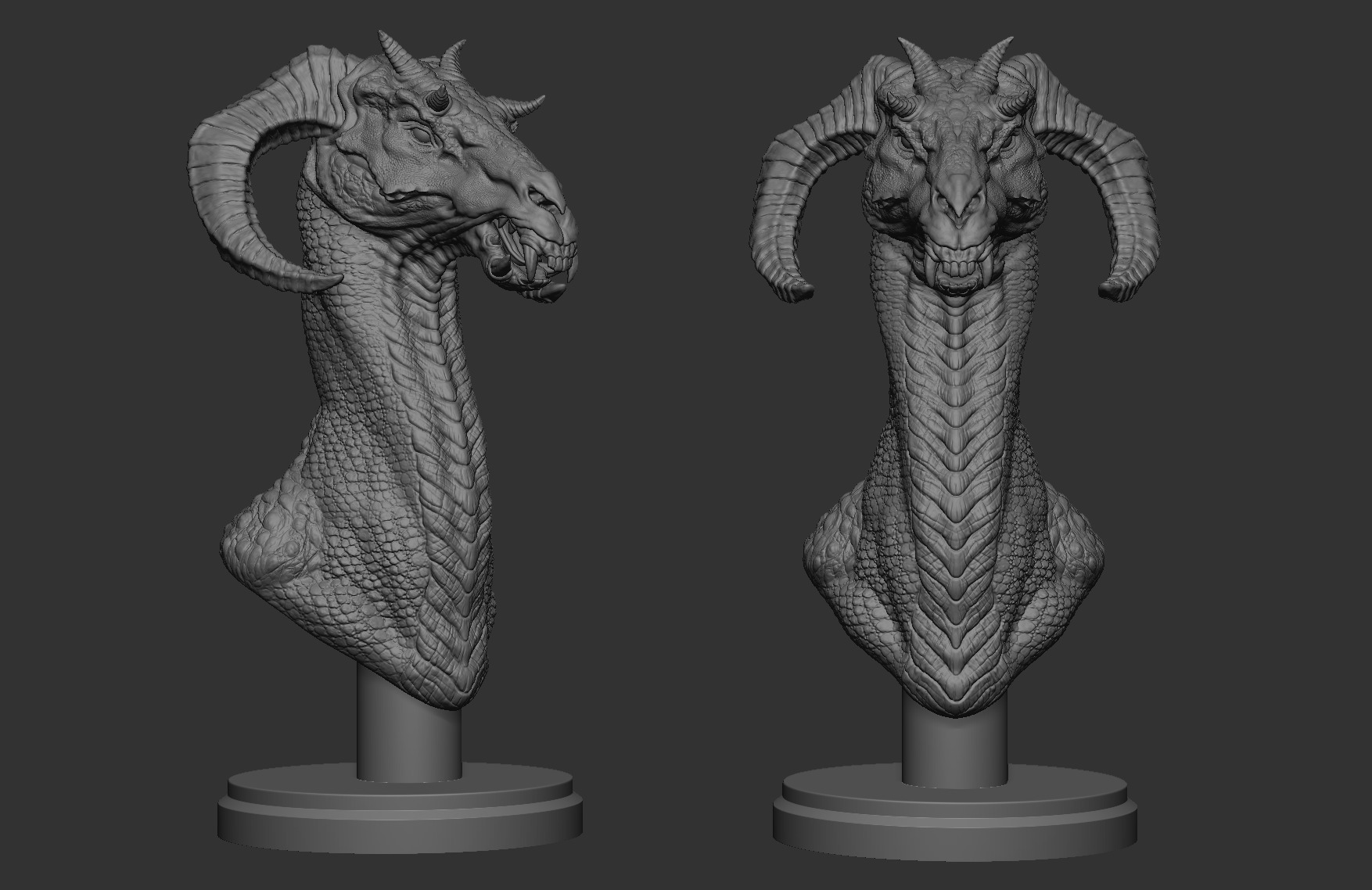 HORSE HEAD DRAGON 3D print model_8
