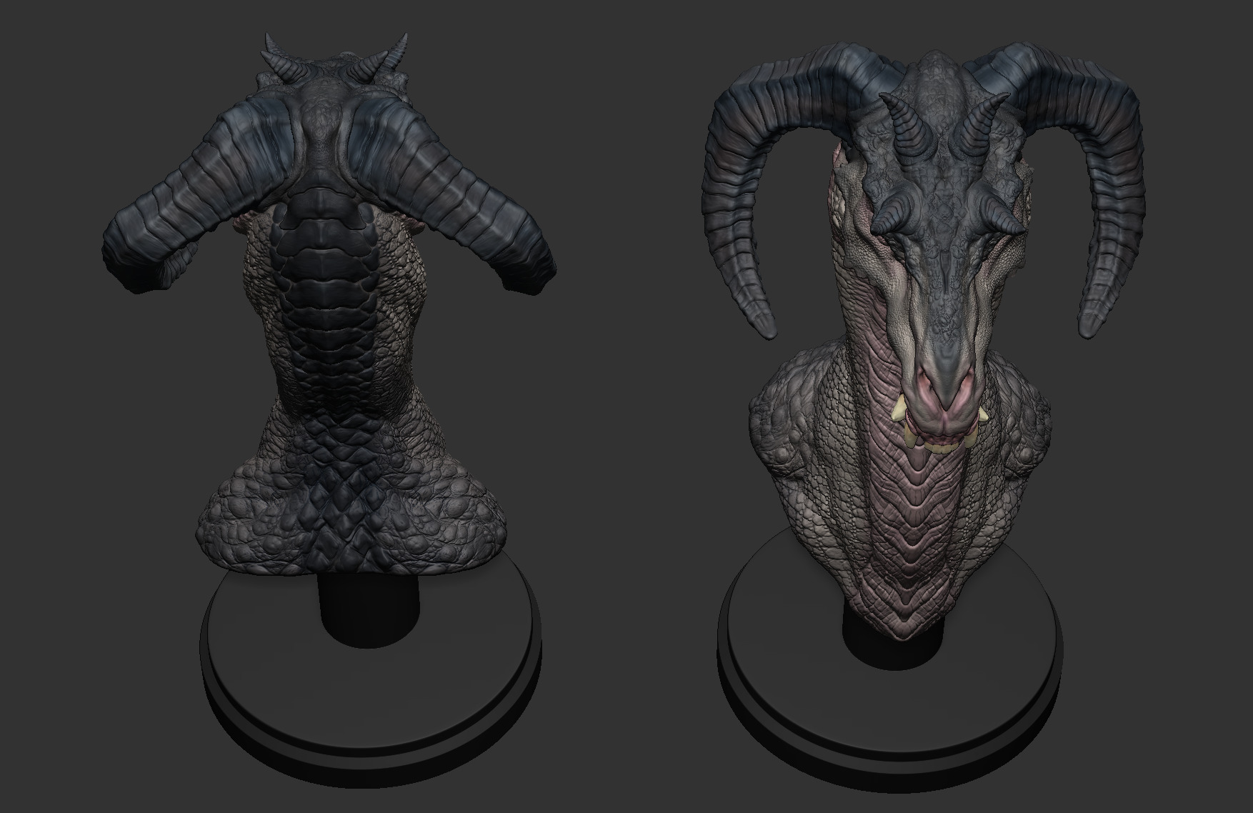 HORSE HEAD DRAGON 3D print model_4