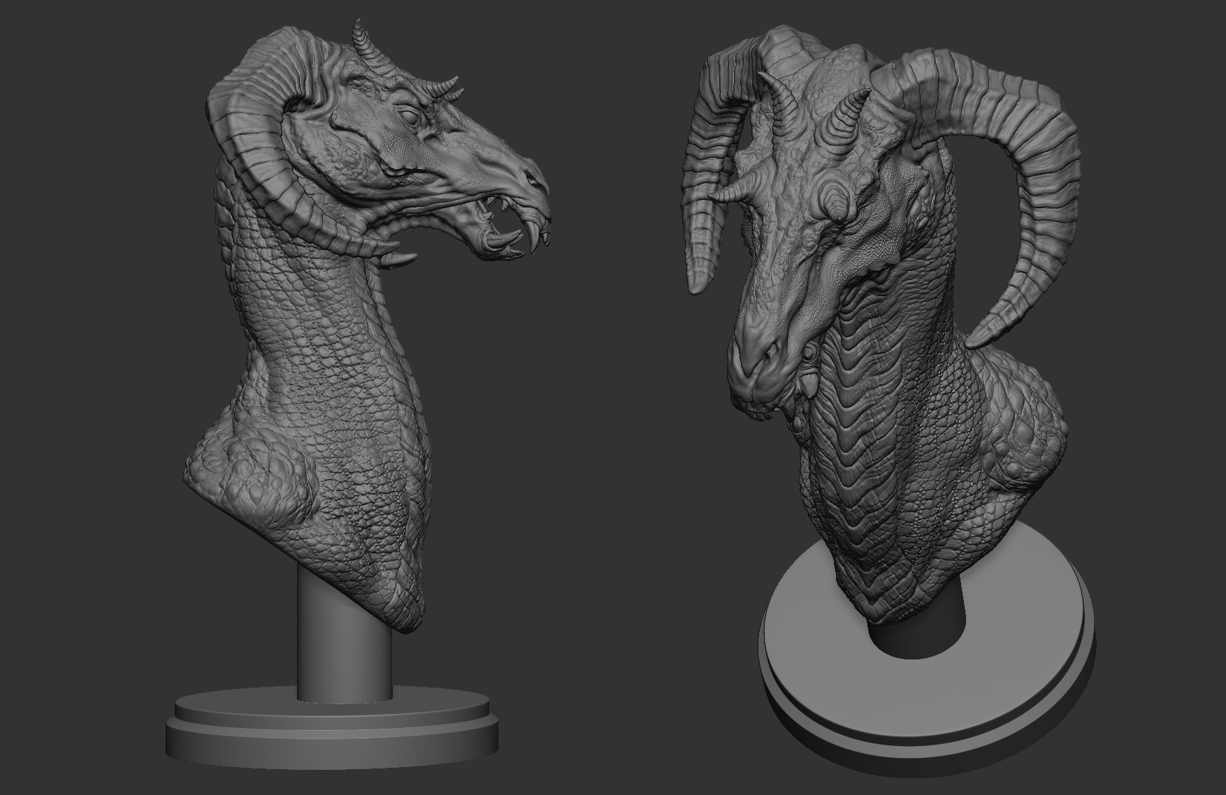 HORSE HEAD DRAGON 3D print model_9