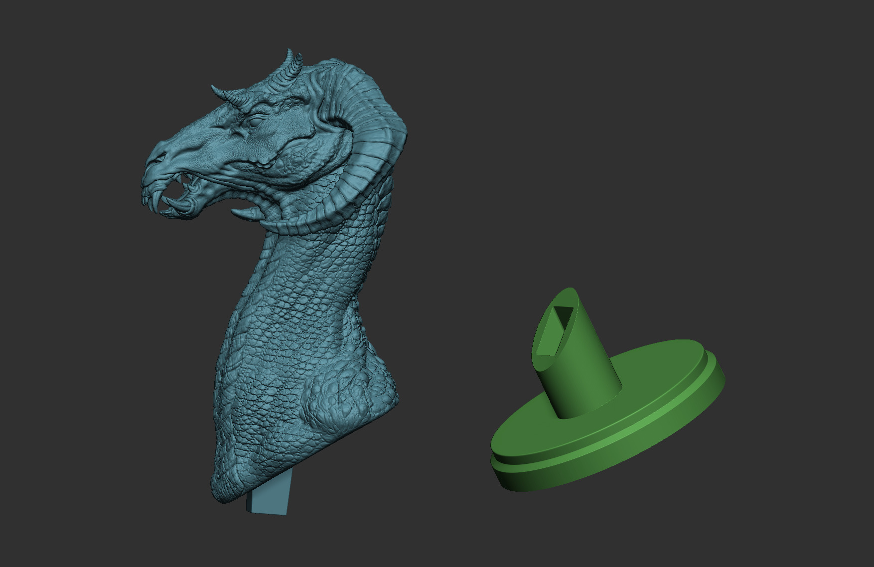 HORSE HEAD DRAGON 3D print model_15