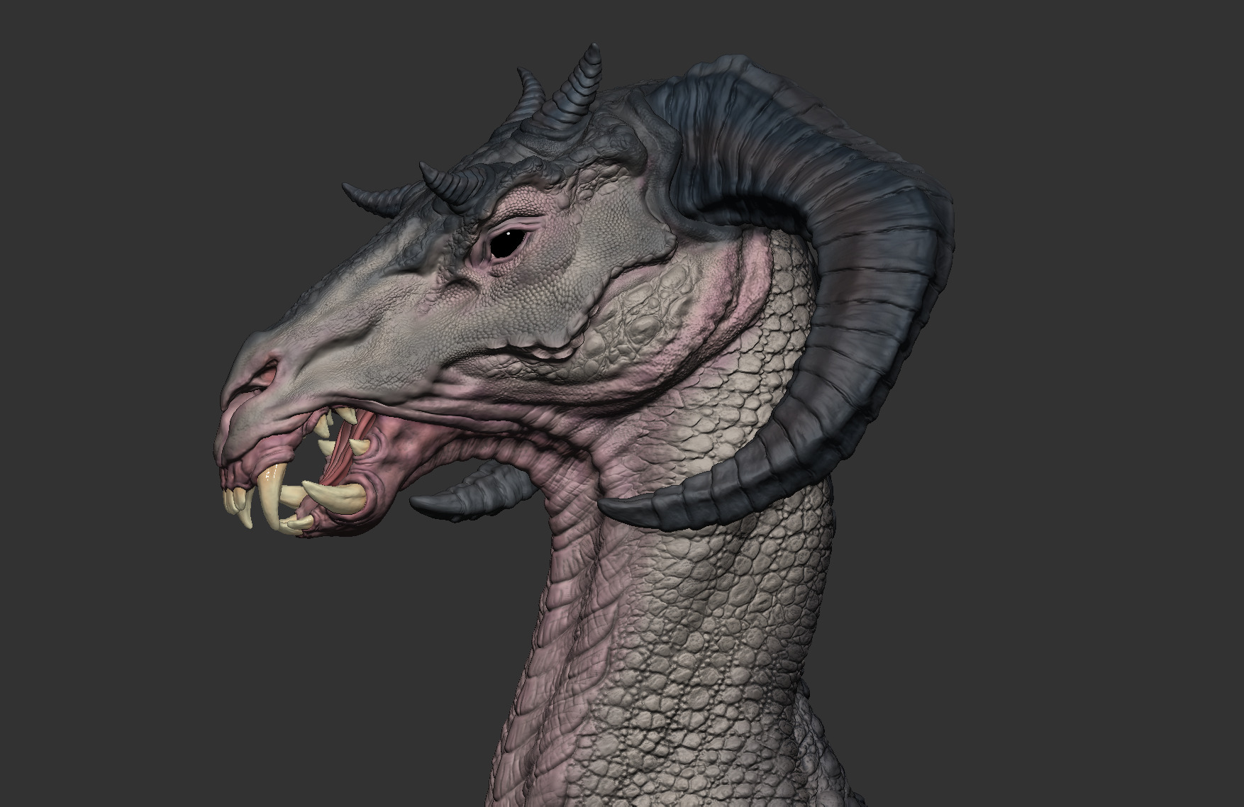HORSE HEAD DRAGON 3D print model_6