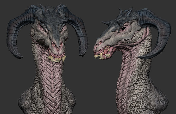 HORSE HEAD DRAGON 3D print model