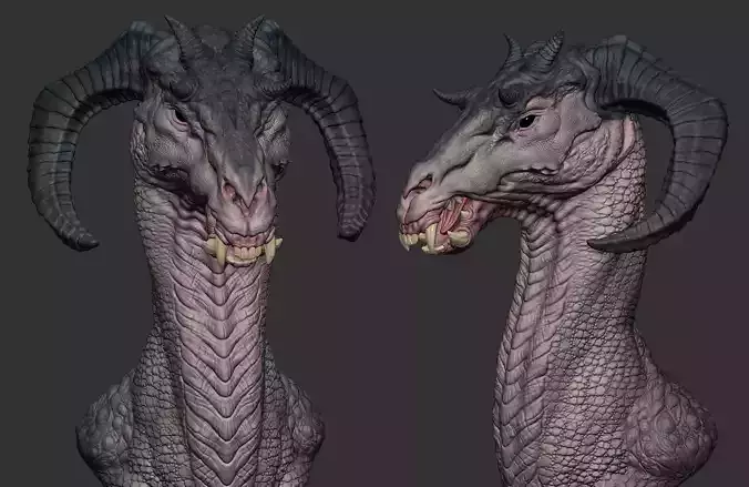 HORSE HEAD DRAGON 3D print model