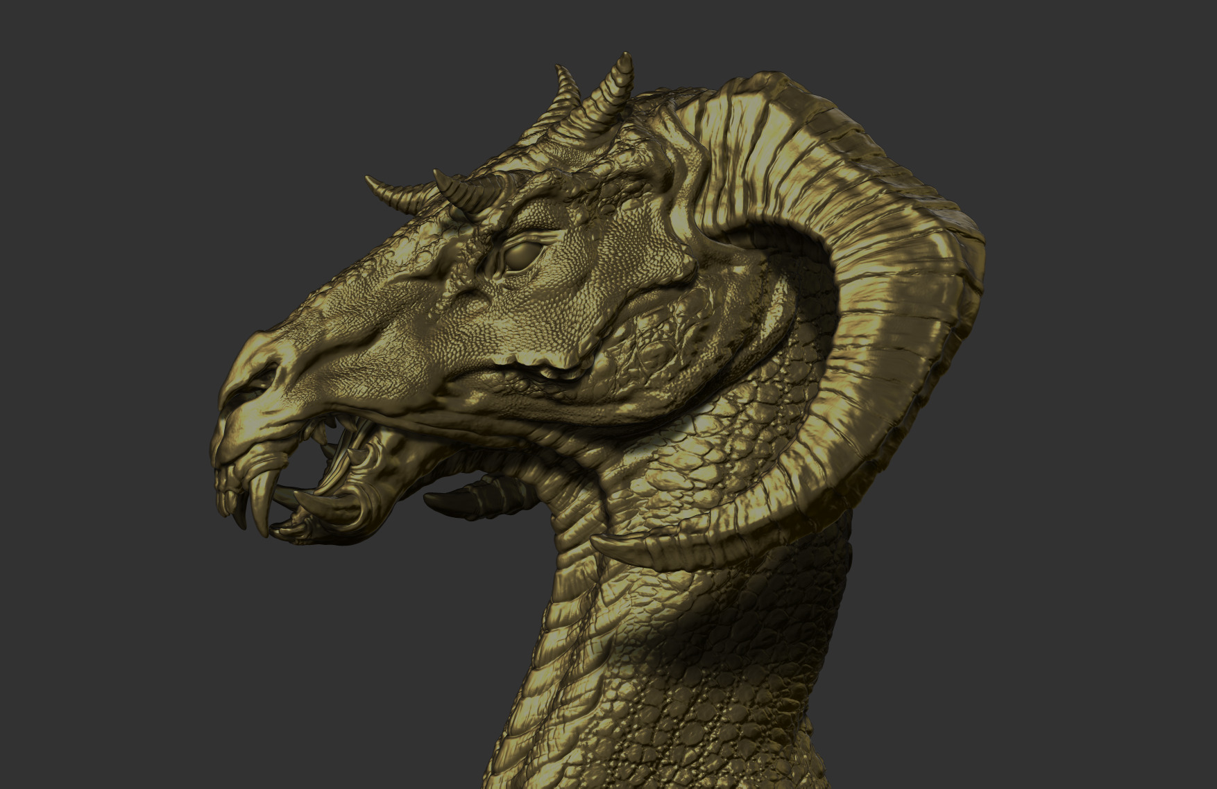 HORSE HEAD DRAGON 3D print model_13