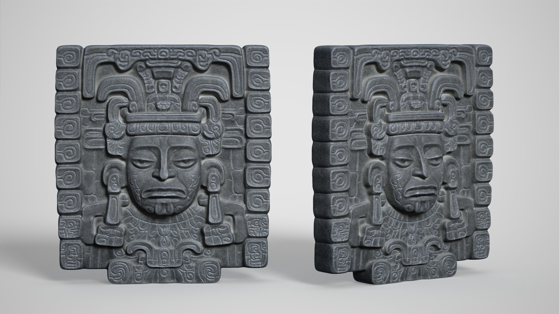 8 Mayan Statues - 241210 Low-poly 3D model_5