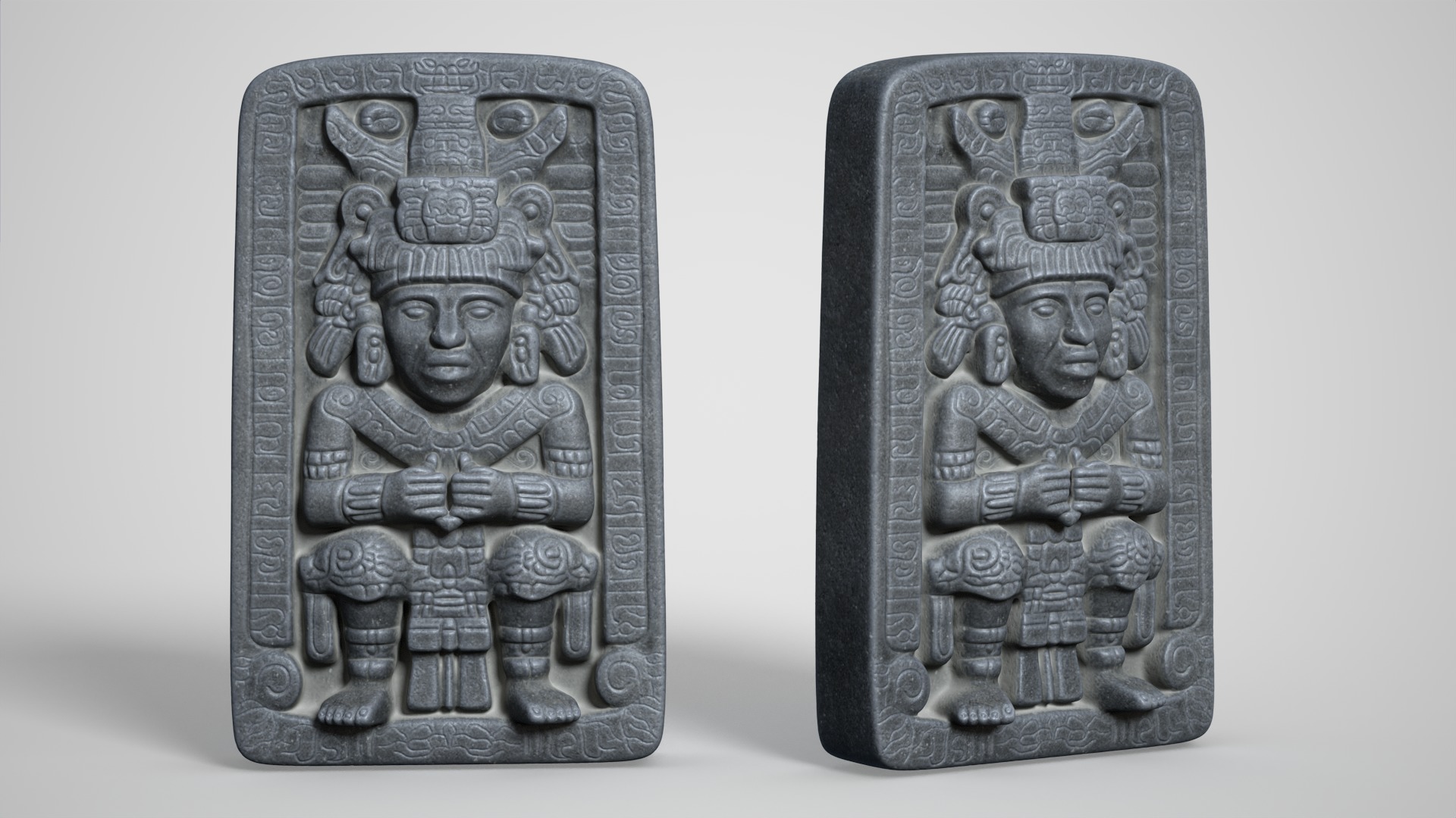 8 Mayan Statues - 241210 Low-poly 3D model_6