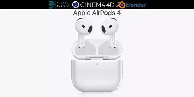 Apple AirPods 4 3D model