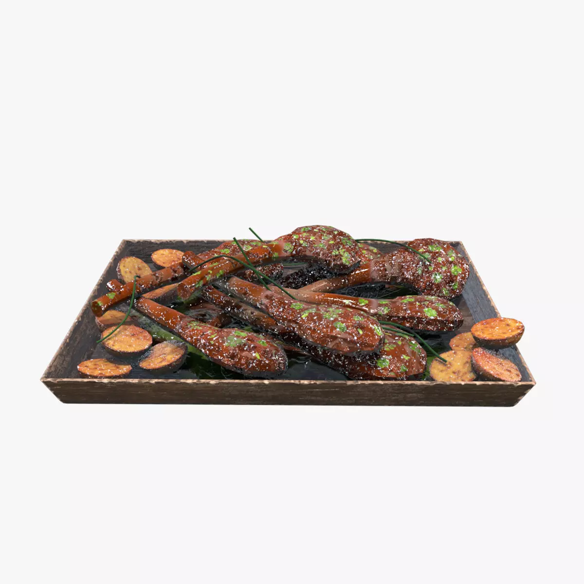 Medieval Lamb Chop Low-poly 3D model_0