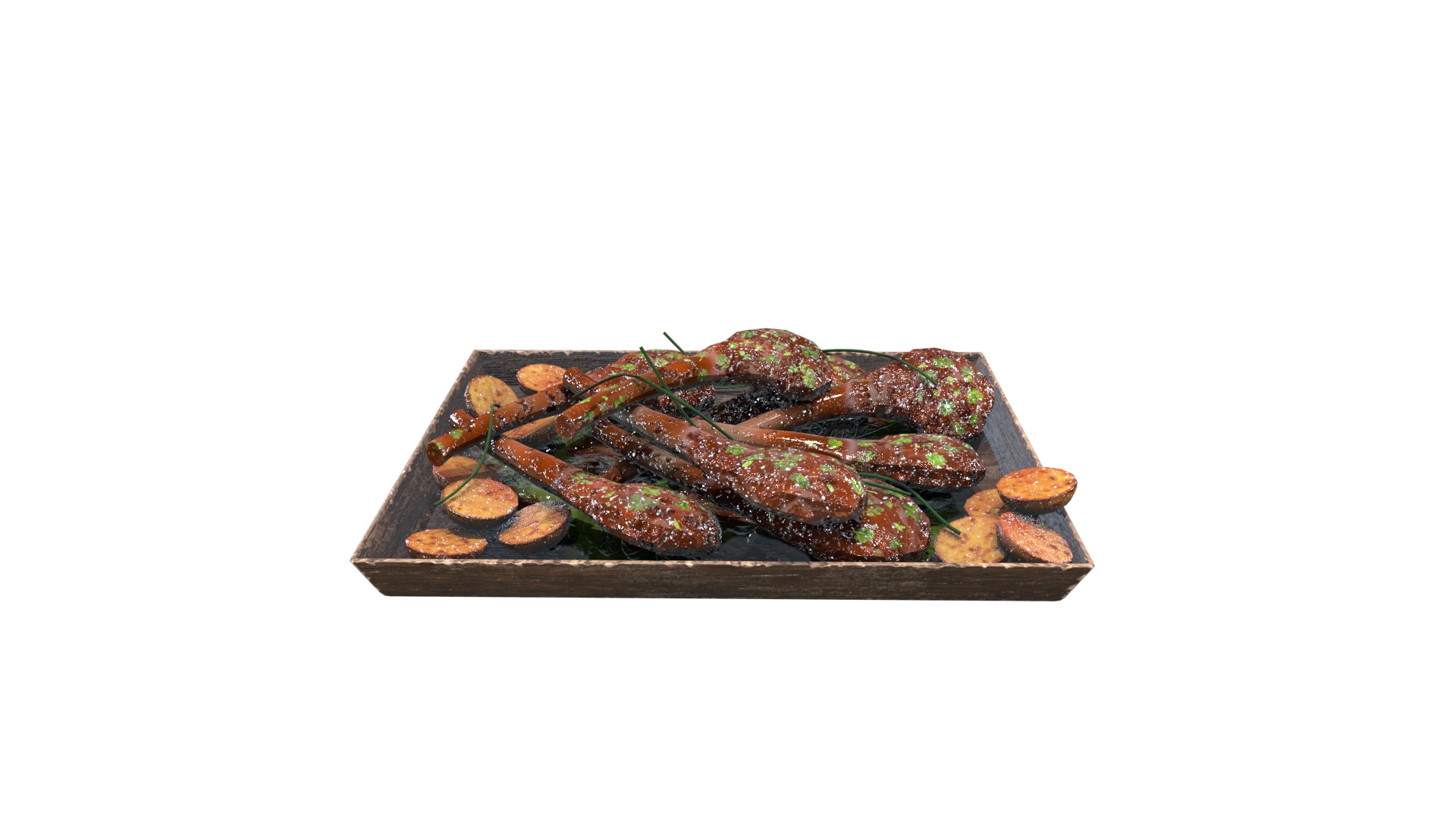 Medieval Lamb Chop Low-poly 3D model_9