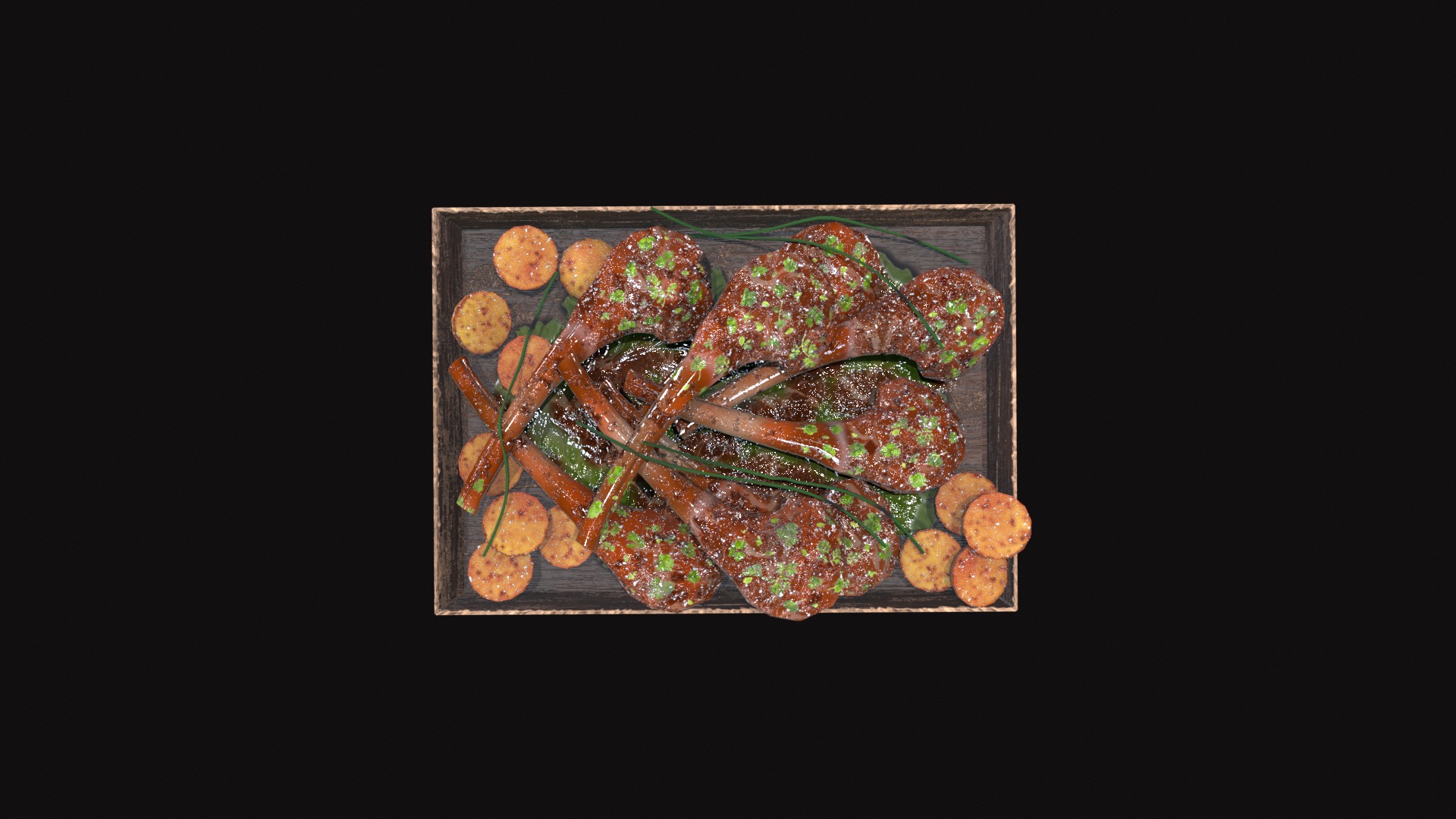 Medieval Lamb Chop Low-poly 3D model_8