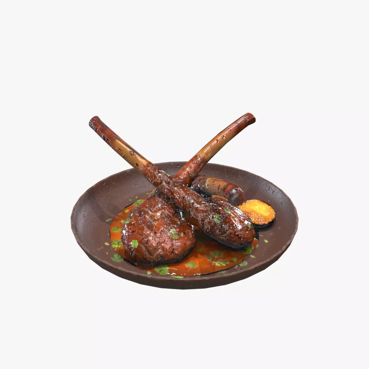 Medieval Lamb Chop V01 Low-poly 3D model