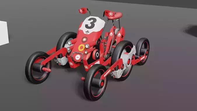 Bike 3d model honda racing bike Low-poly 3D model