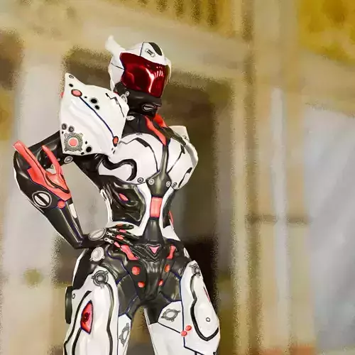 Low Poly Cyborg - Luminexa Low-poly 3D model