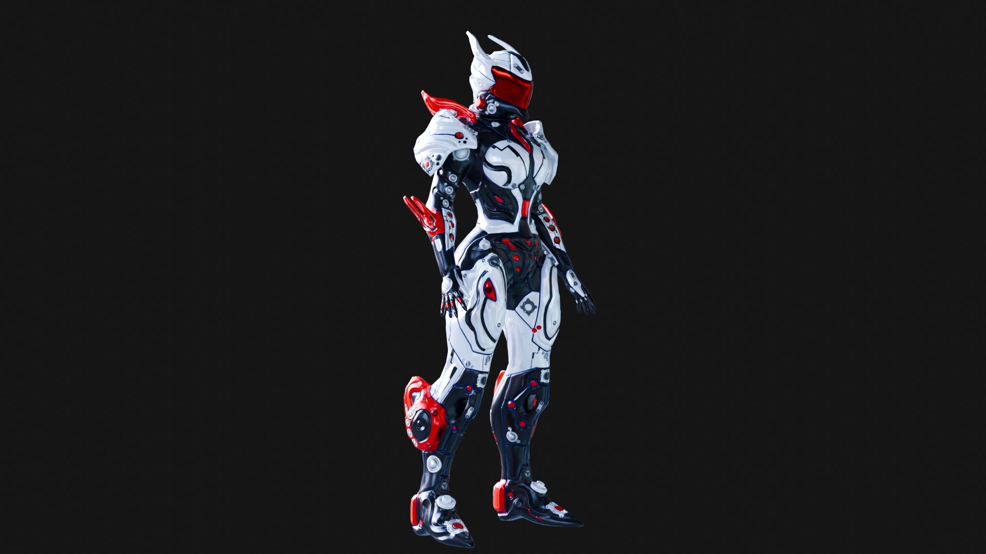 Low Poly Cyborg - Luminexa Low-poly 3D model_3
