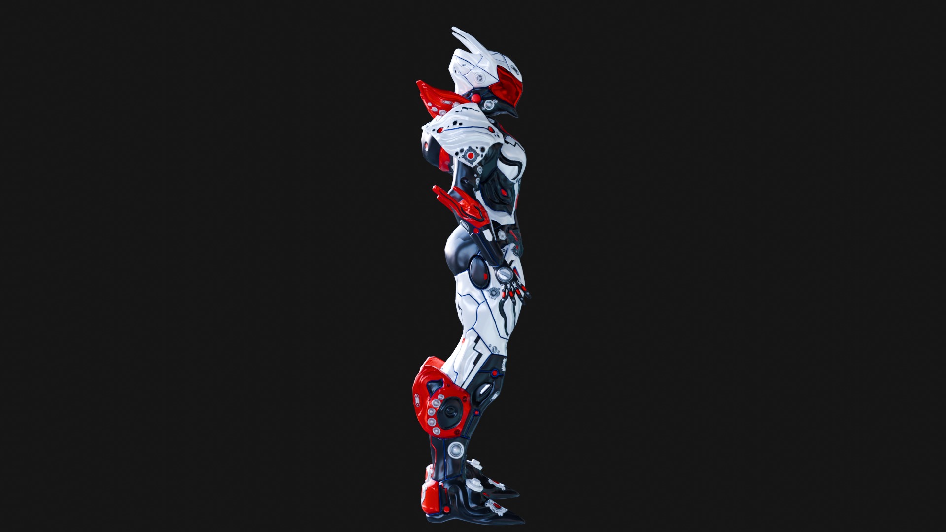 Low Poly Cyborg - Luminexa Low-poly 3D model_4
