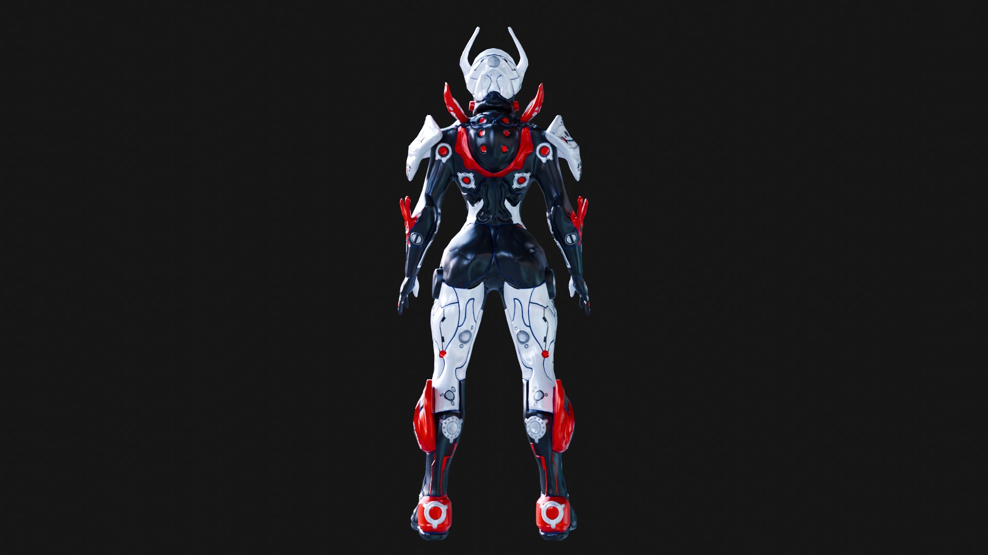 Low Poly Cyborg - Luminexa Low-poly 3D model_6