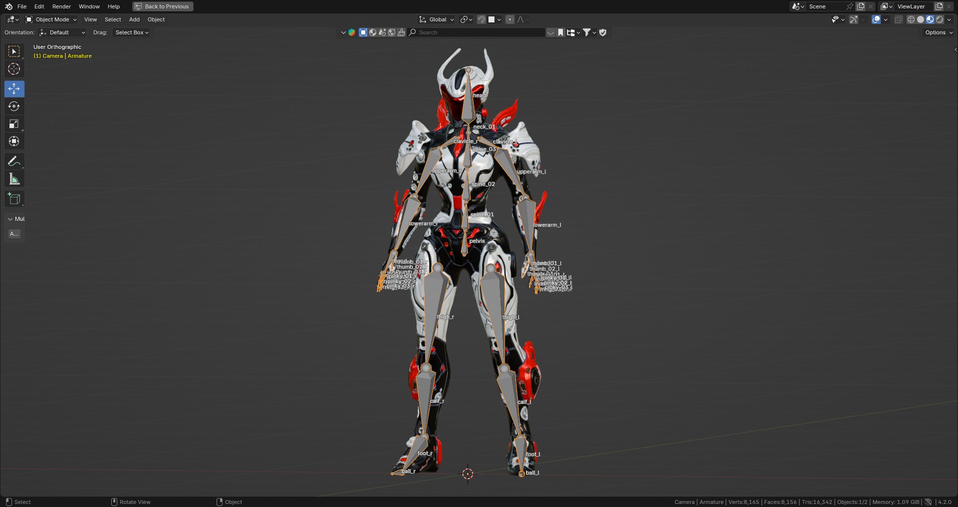 Low Poly Cyborg - Luminexa Low-poly 3D model_15