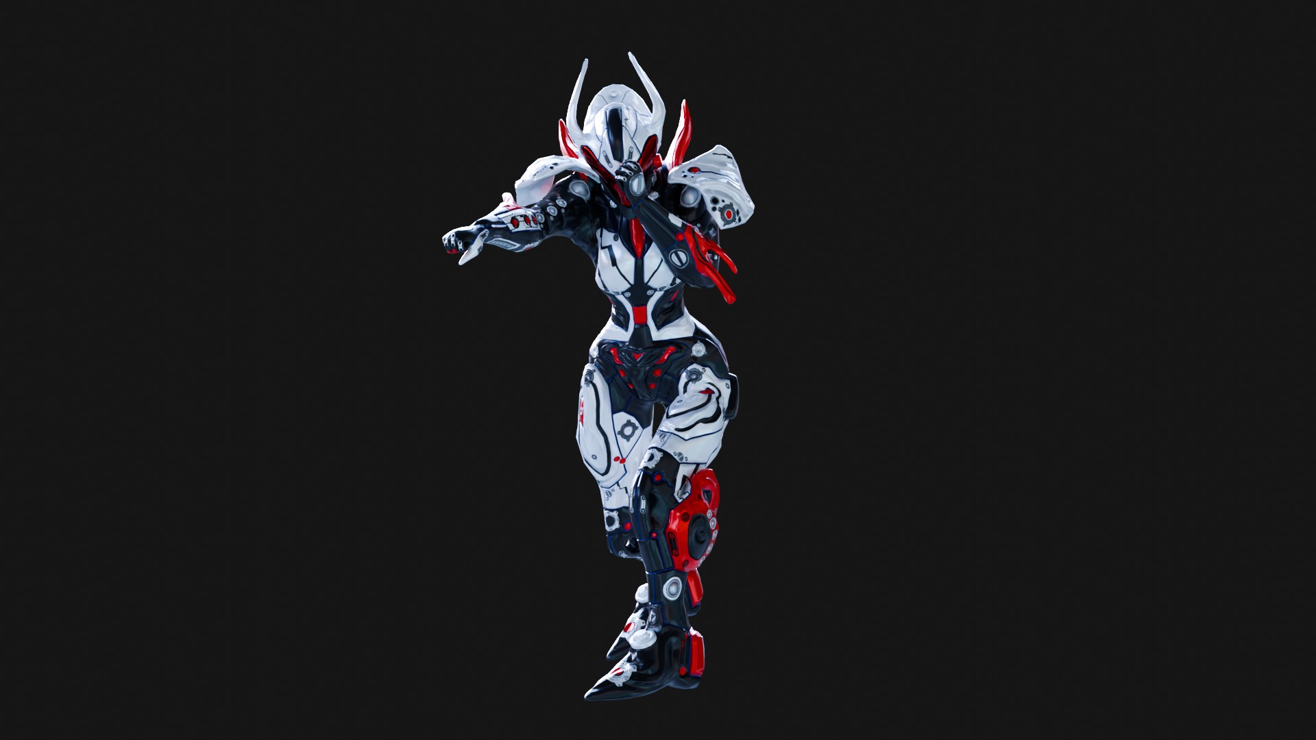 Low Poly Cyborg - Luminexa Low-poly 3D model_10