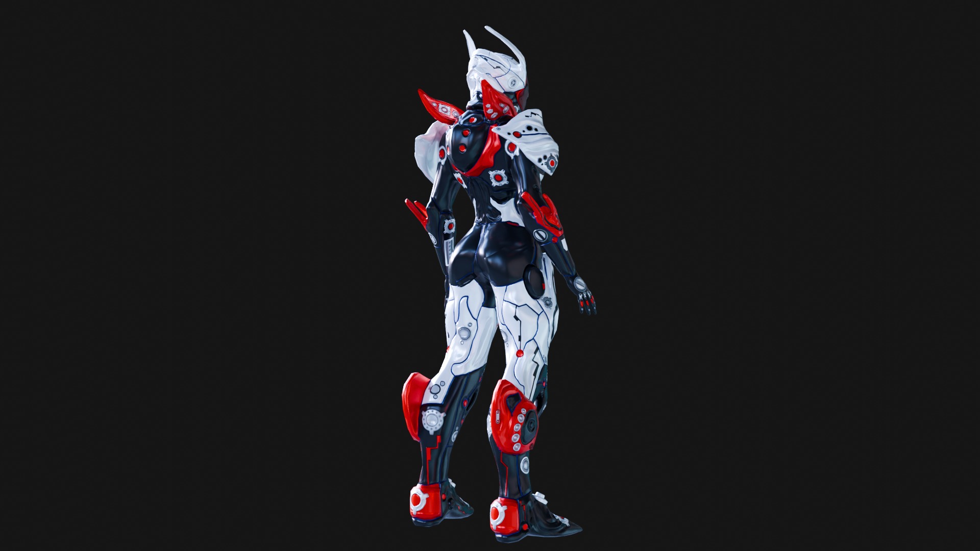 Low Poly Cyborg - Luminexa Low-poly 3D model_5
