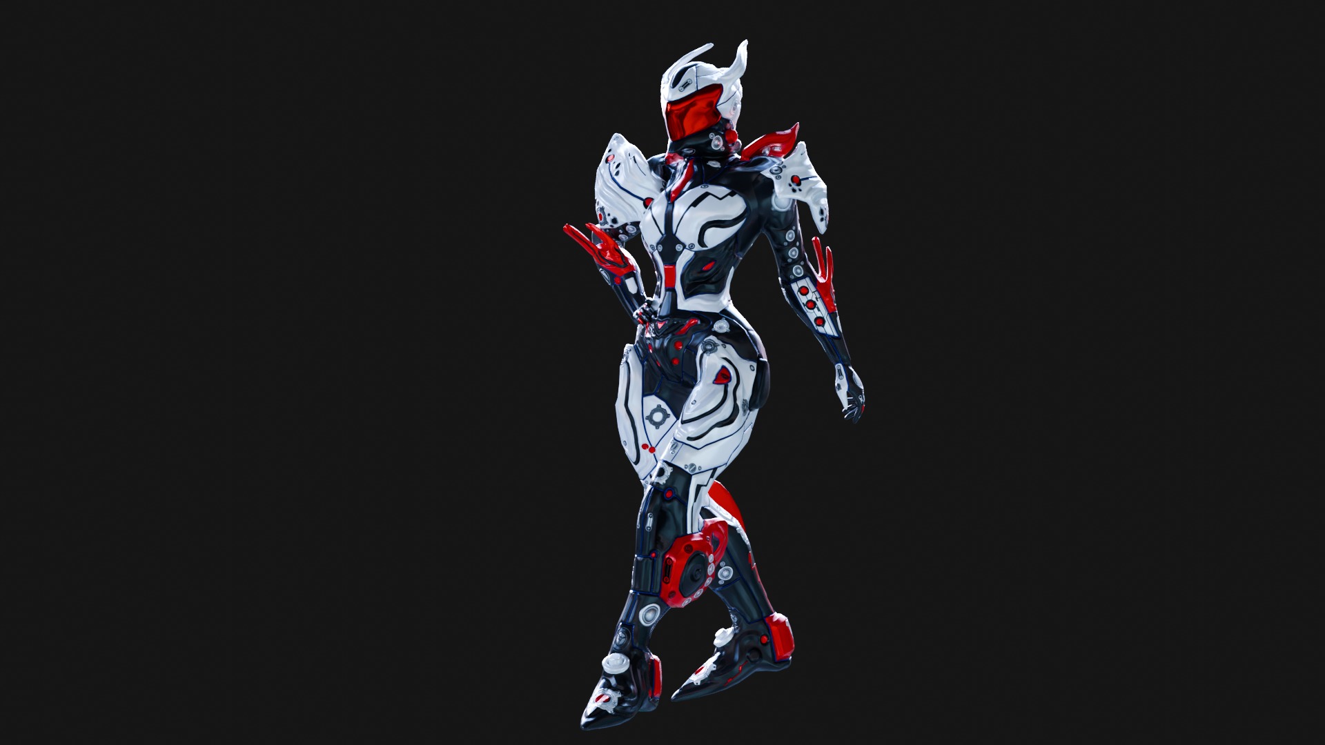 Low Poly Cyborg - Luminexa Low-poly 3D model_1