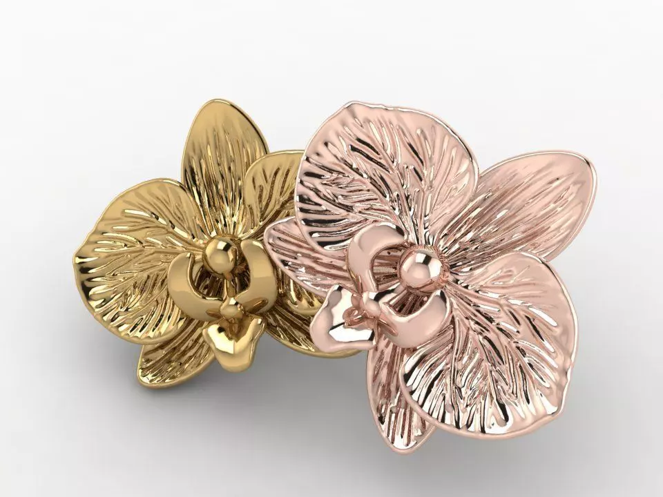  EARRING orchid 3D print model_0