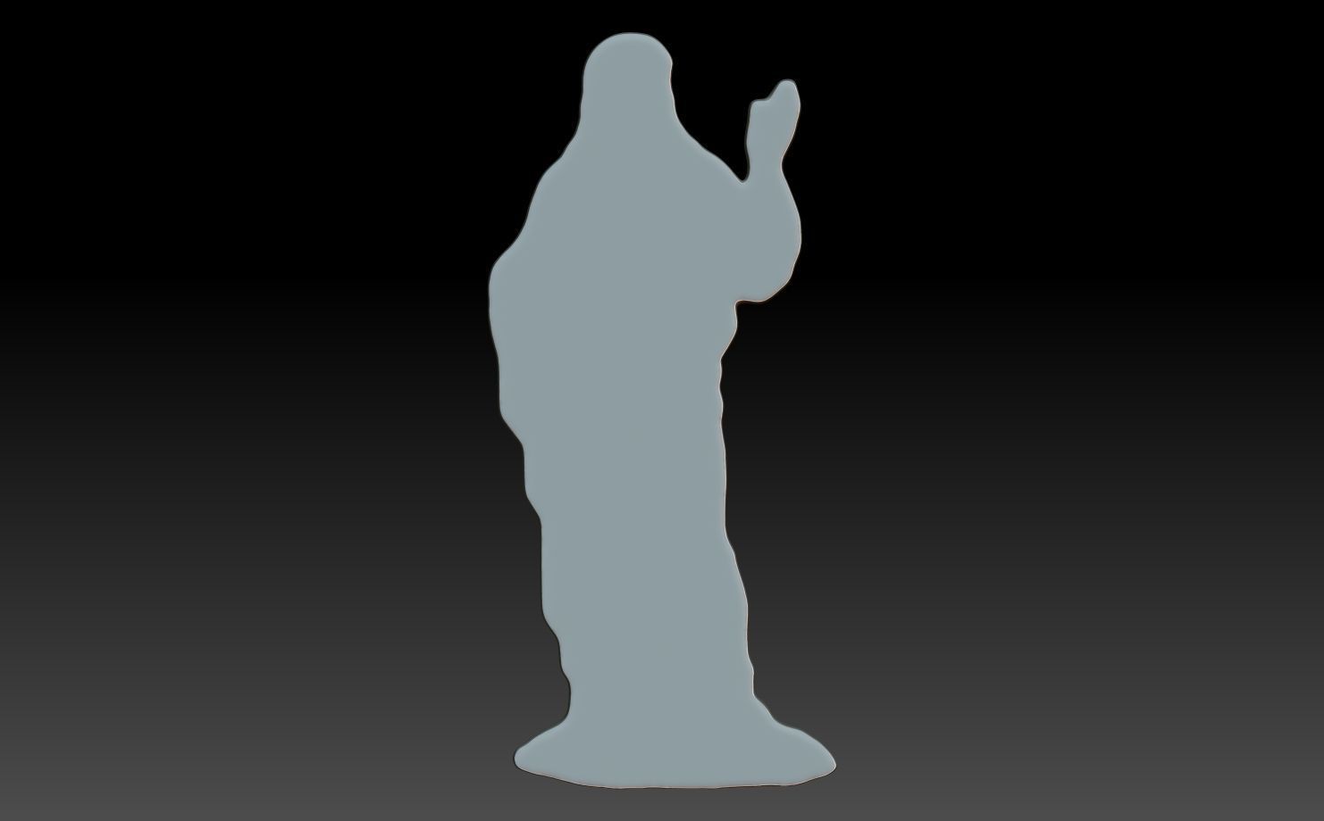 Jesus Blessing basrelief 02 241211 3D print model_5
