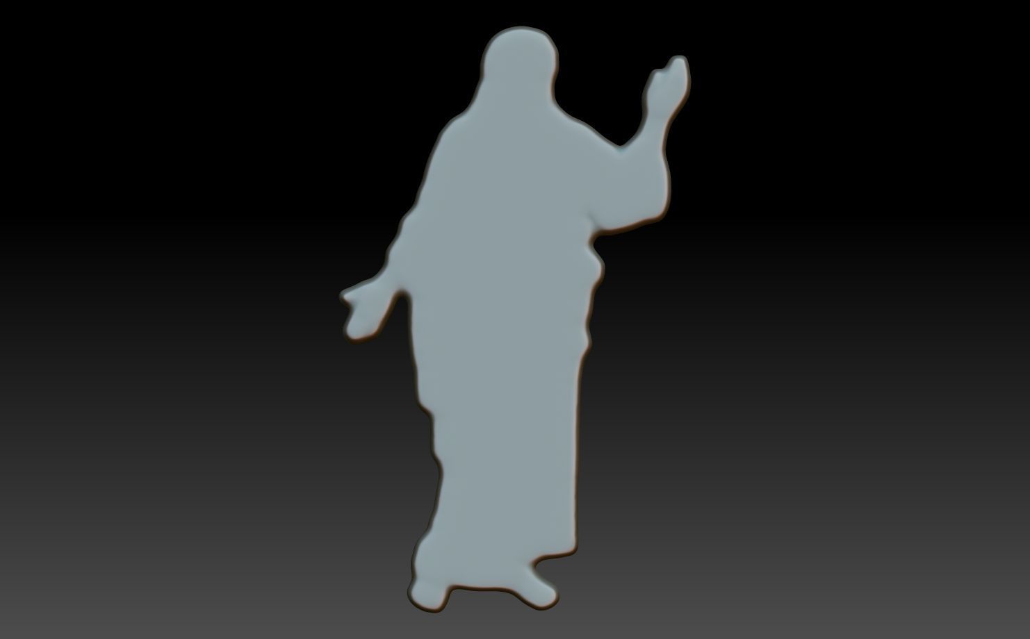 Jesus Blessing basrelief 01 241211 3D print model_5