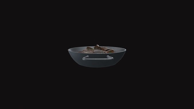 Medieval Mussel Soup Low-poly 3D model 7
