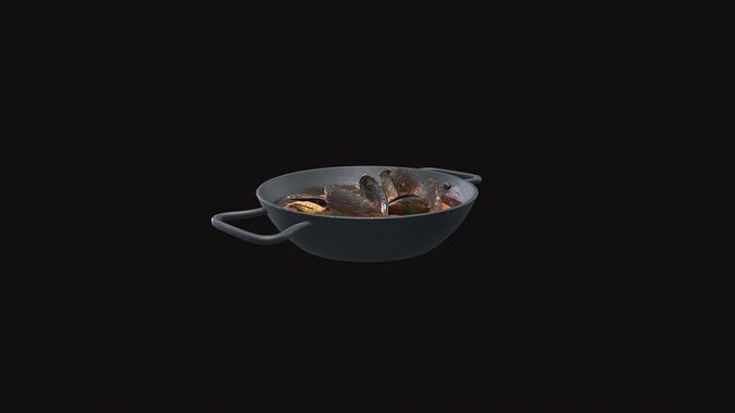 Medieval Mussel Soup Low-poly 3D model 2