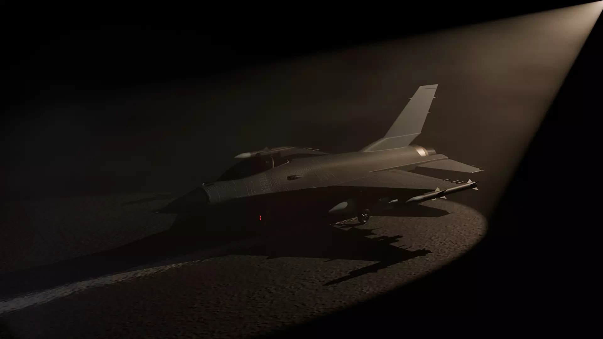 F-16 Fighting Falcon Jet - Game Ready Low Poly 3D Model  PBR  3D model_9