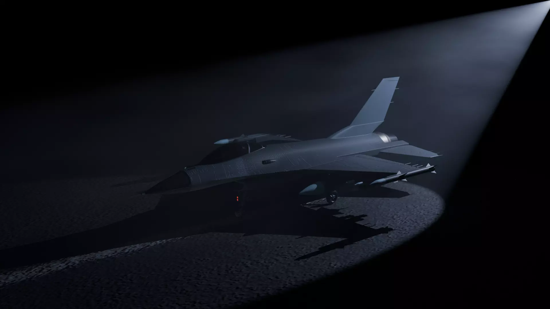 F-16 Fighting Falcon Jet - Game Ready Low Poly 3D Model  PBR  3D model_8