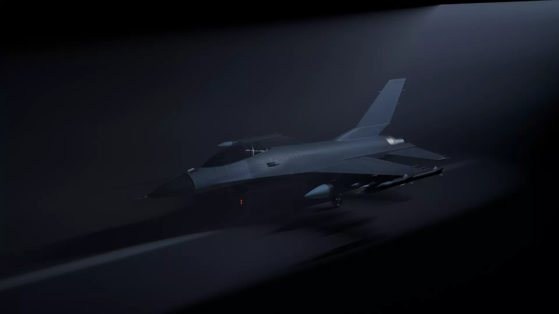 F-16 Fighting Falcon Jet - Game Ready Low Poly 3D Model  PBR  3D model_6