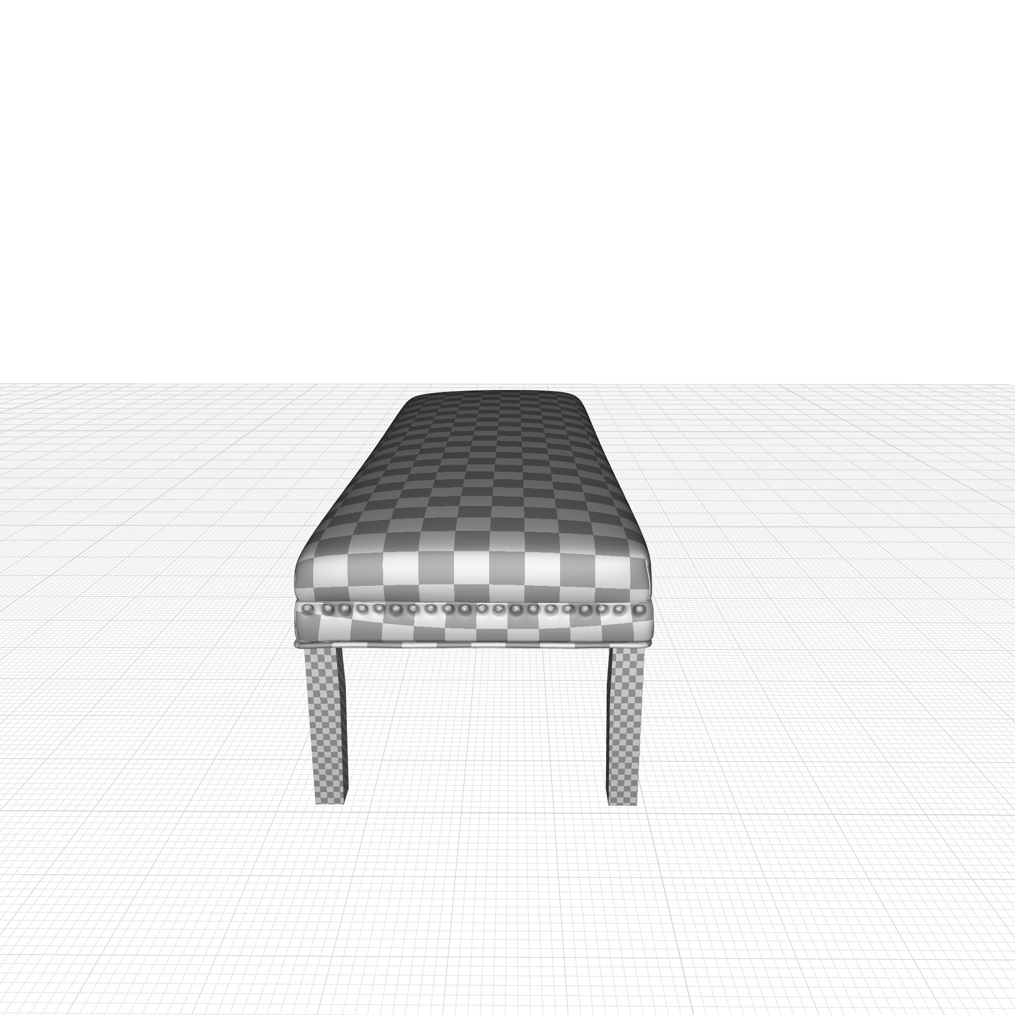 Bobby Upholstered Bench - 2 Colour 3D model_5
