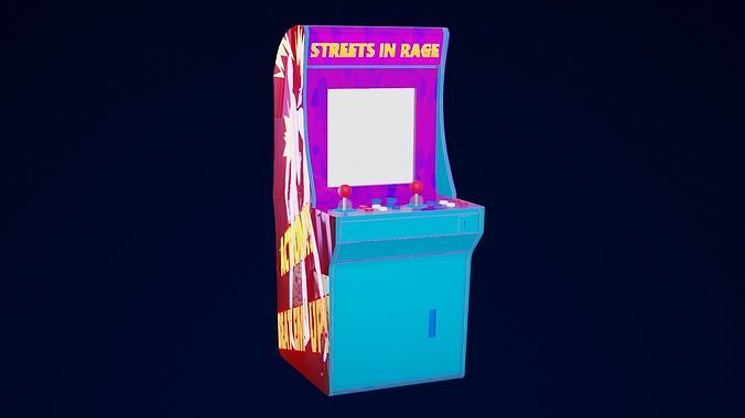  Lowpoly Retro Arcade Machine Low-poly 3D model