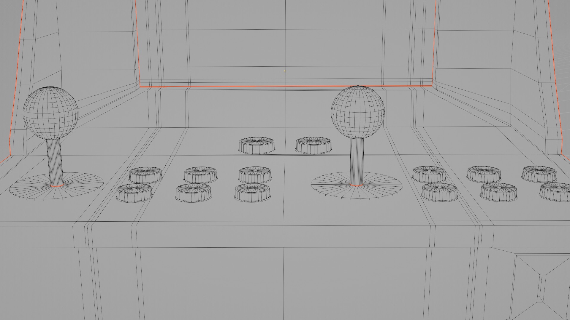  Lowpoly Retro Arcade Machine Low-poly 3D model_11