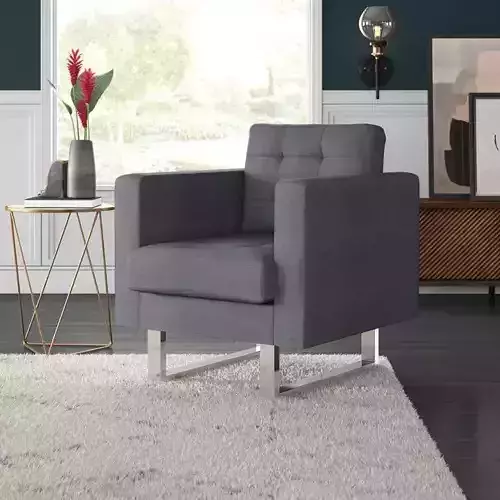 Lysander Wide Tufted Armchair - 2 colour