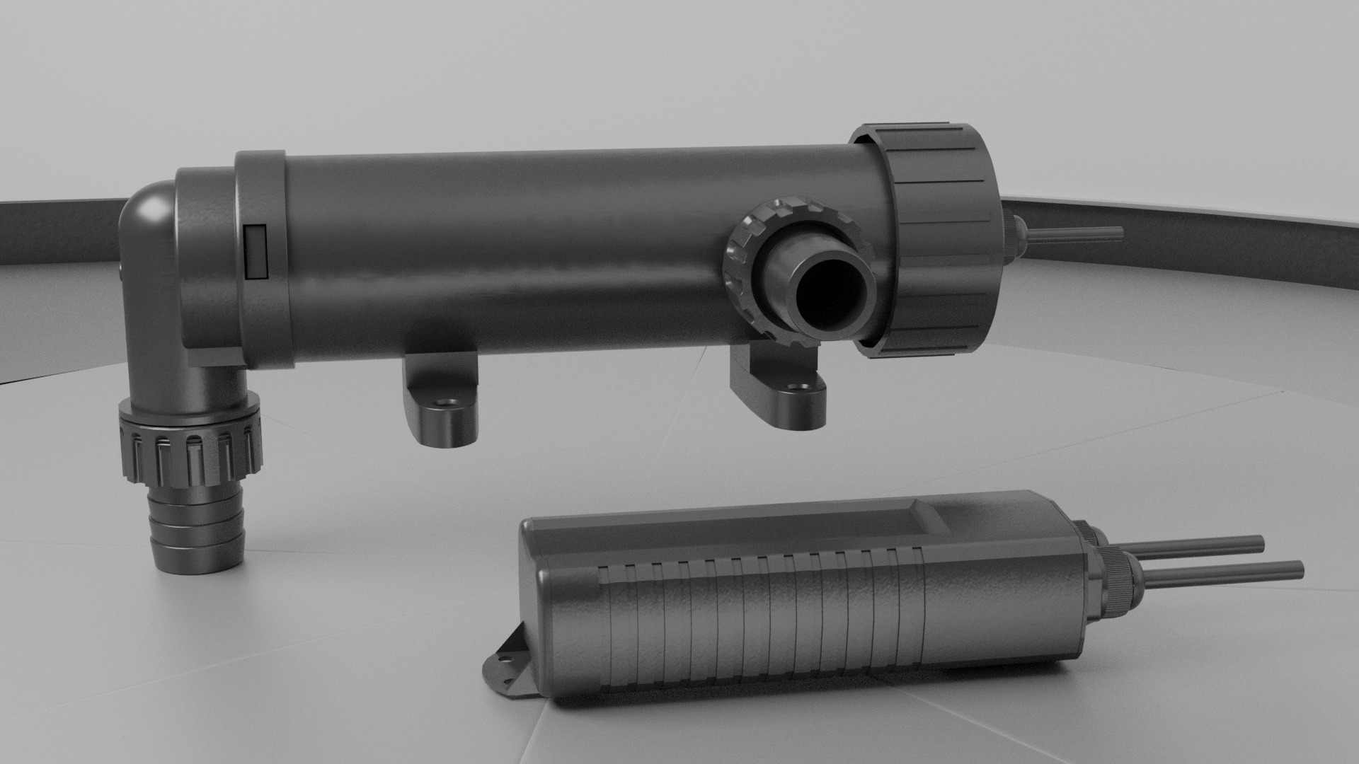 Fish Tank Lamp Filter showcase High detailed 3d model Low-poly 3D model_1