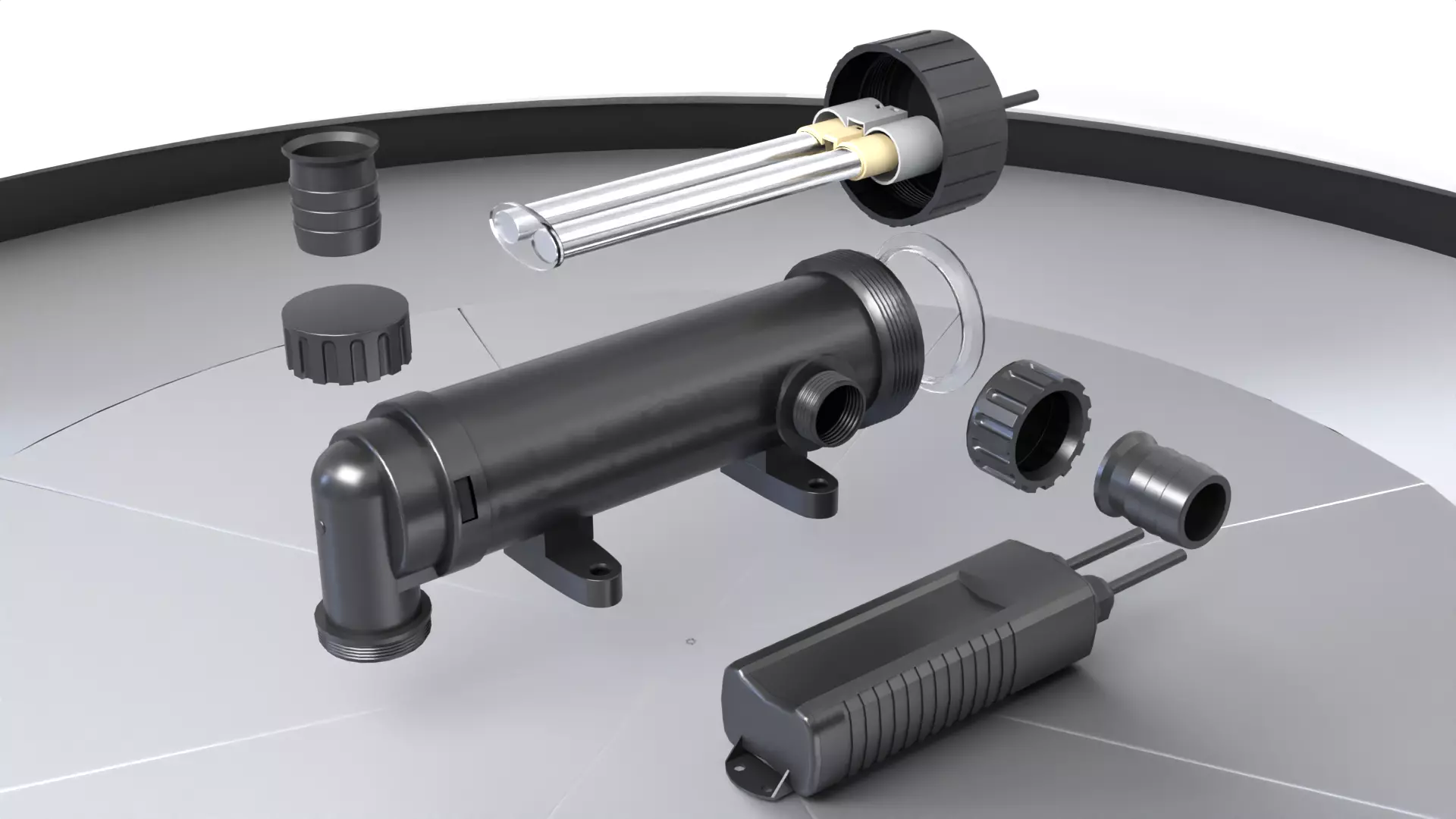 Fish Tank Lamp Filter showcase High detailed 3d model Low-poly 3D model_0