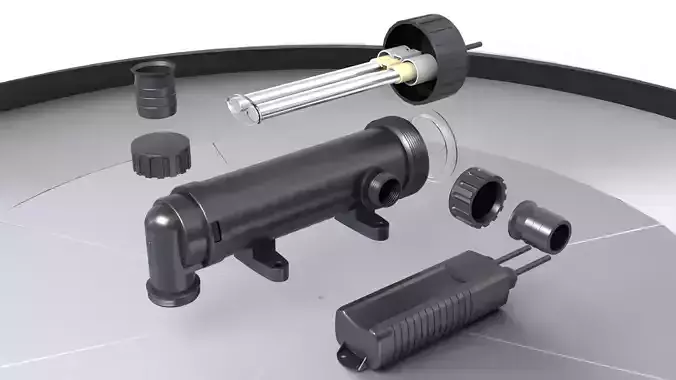 Fish Tank Lamp Filter showcase High detailed 3d model