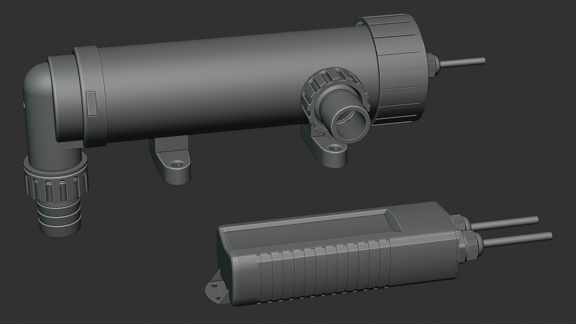 Fish Tank Lamp Filter showcase High detailed 3d model Low-poly 3D model_11