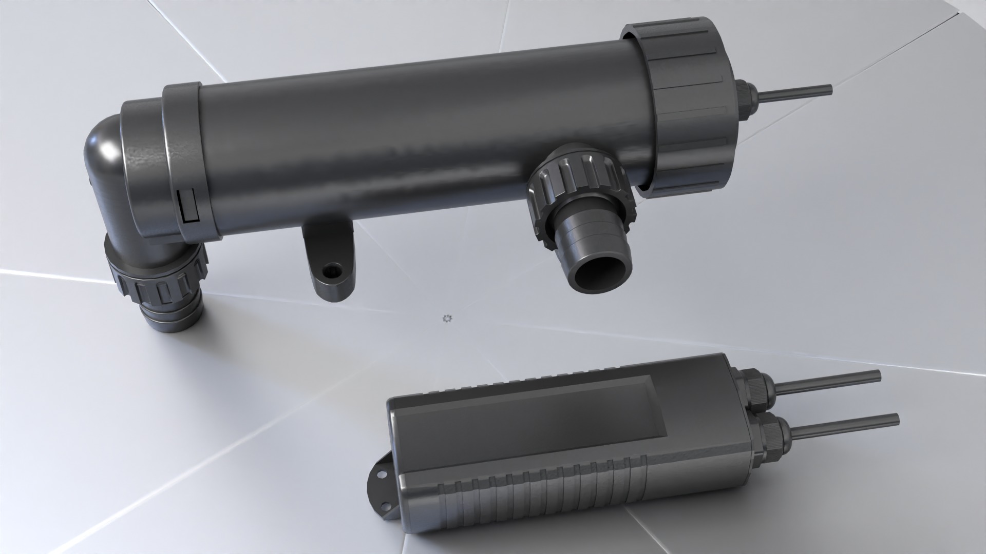 Fish Tank Lamp Filter showcase High detailed 3d model Low-poly 3D model_2