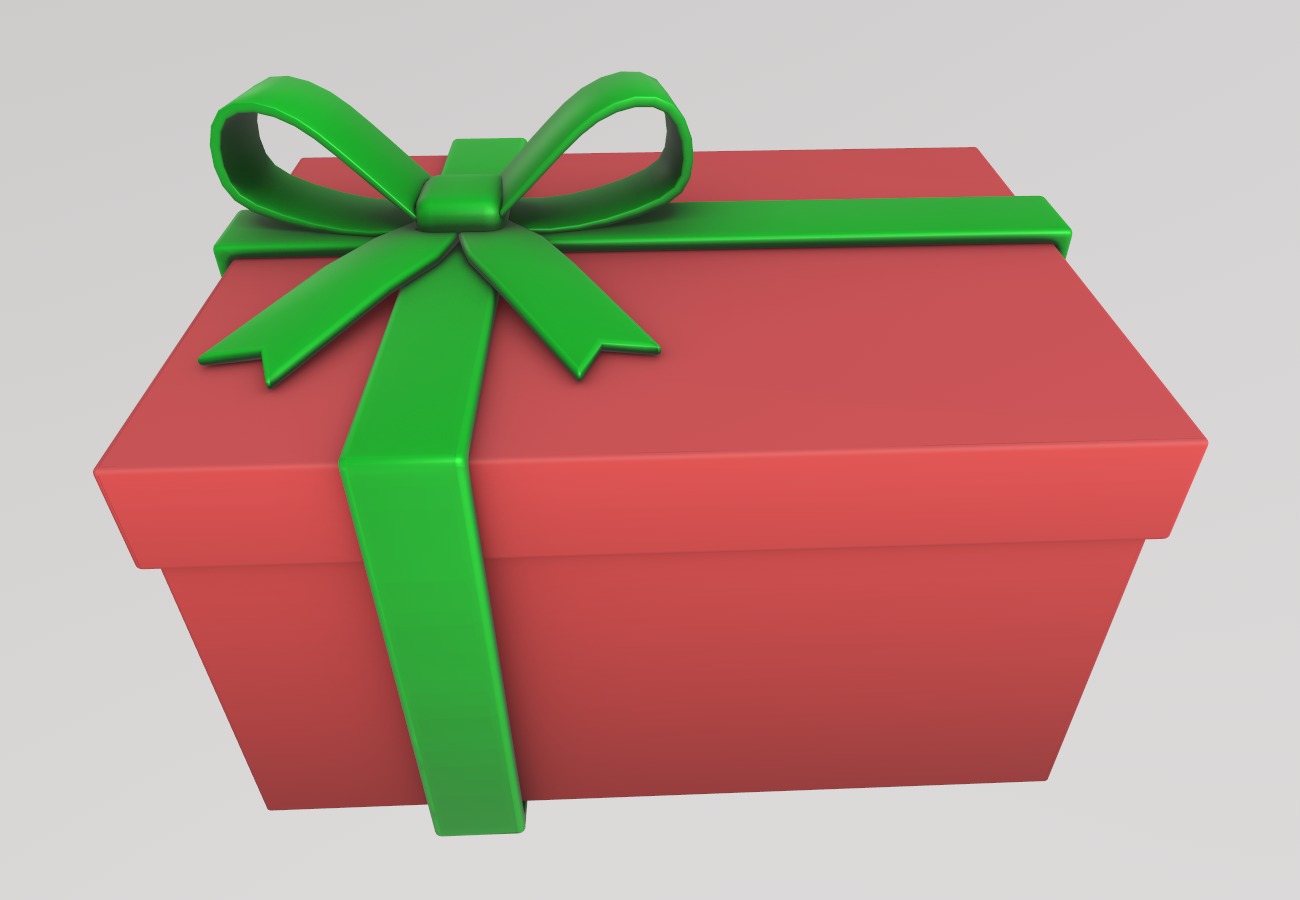 Stylized Low-Poly Gift Present Boxes Set Low-poly 3D model_8