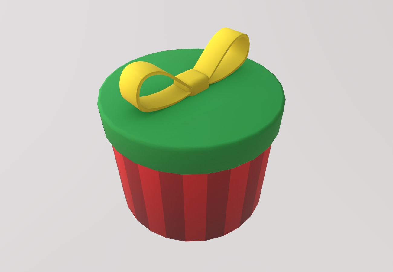 Stylized Low-Poly Gift Present Boxes Set Low-poly 3D model_15